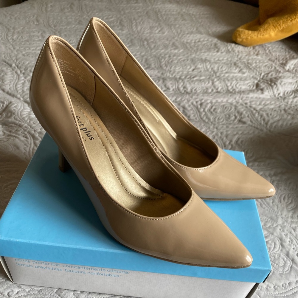 Nude Patent Leather Heels